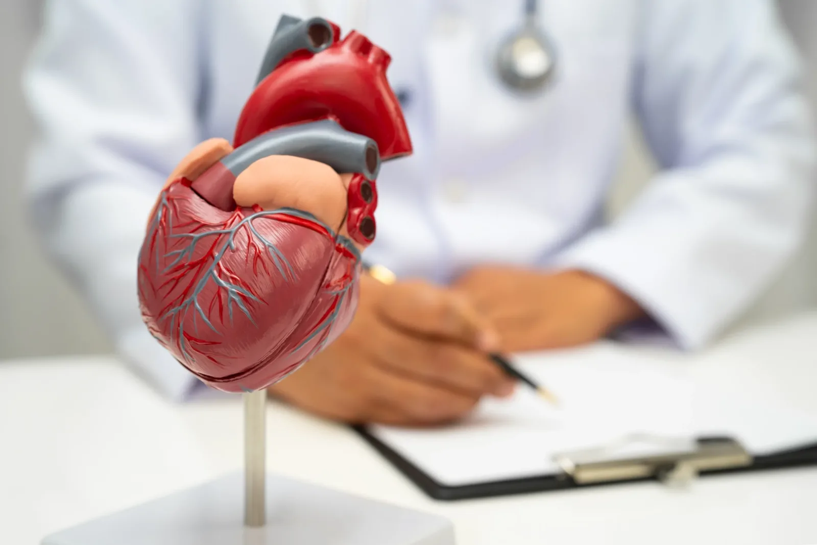 متخصص قلب در حال معاینه بیمار